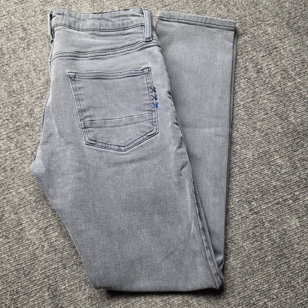 Scotch & Soda Ralston Jeans Mens 30x32 Gray Slim Fit Stretch Denim Button Fly